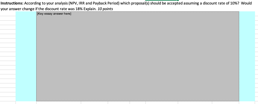 Flows under a 10% and 18% discount rate. 20 points Note: All
