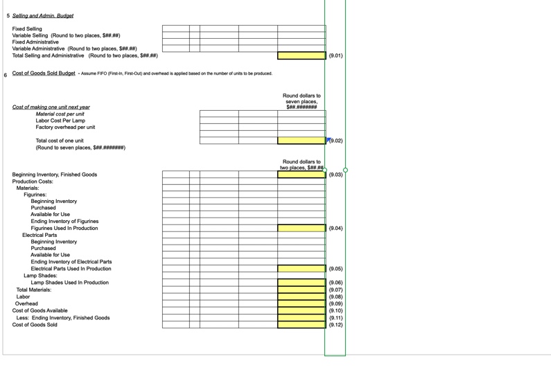 6.0000000 per lamp 2.2500000 per lamp (4 lamps/hr.) 0.2250000 per lamp 10.0000000