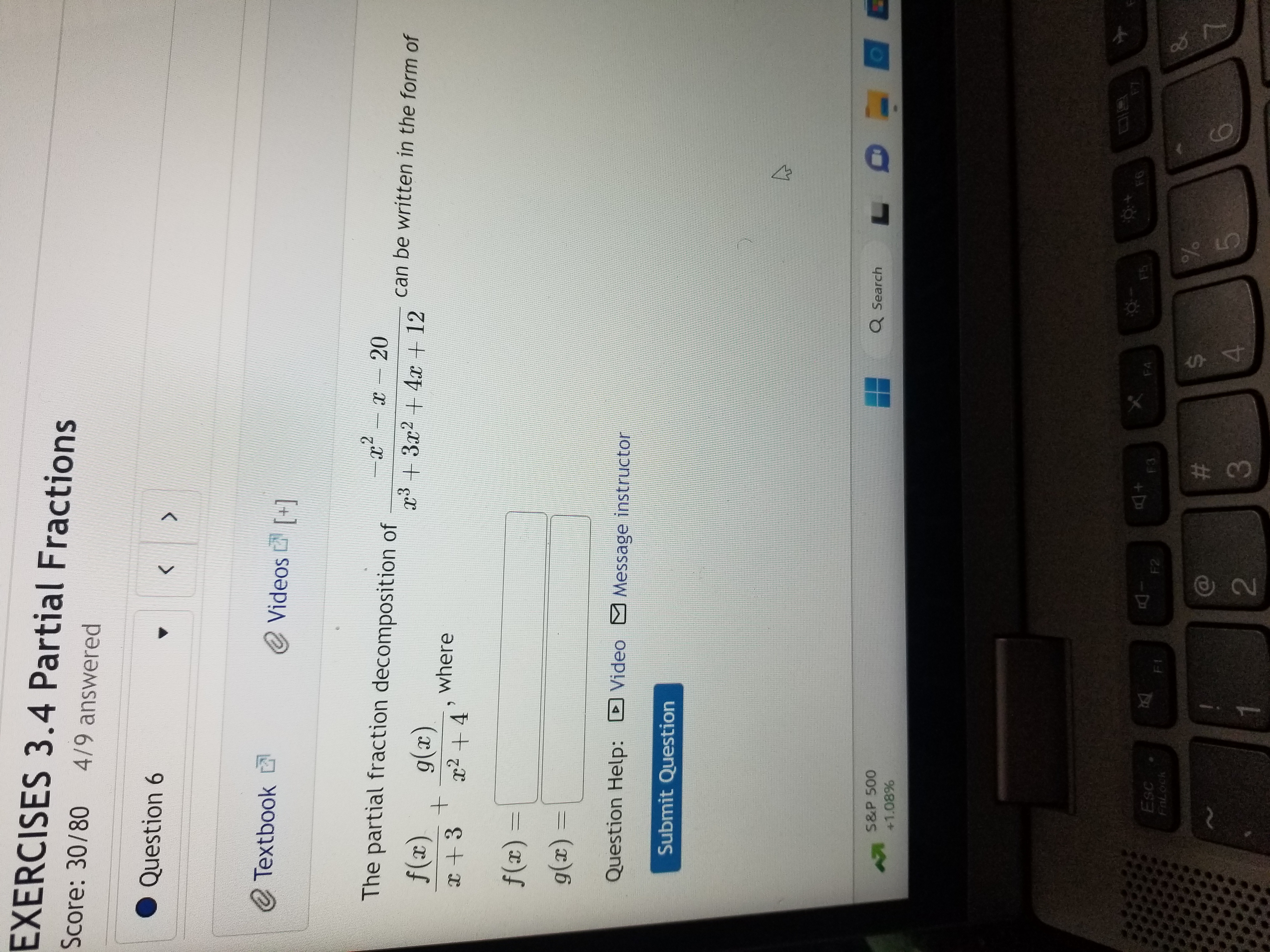 13 3x +5x - 21x - 51 dx x - 9 Then