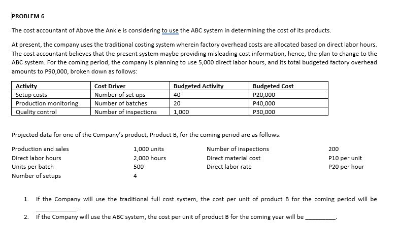 hours. Actual overhead amounted to P325,000 with actual direct labor hours totalling