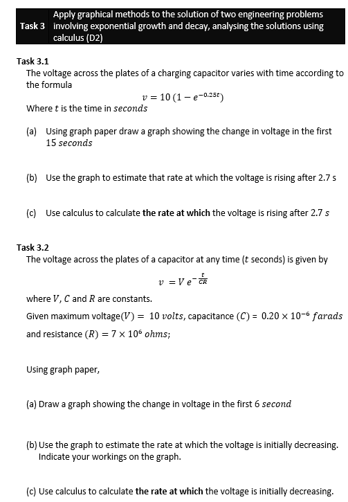 Apply graphical methods to the solution of two engineering problems Task 3