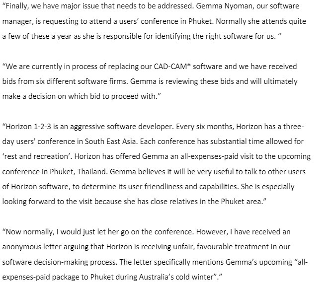 "Finally, we have major issue that needs to be addressed. Gemma Nyoman,