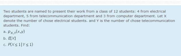 Two students are named to present their work from a class of