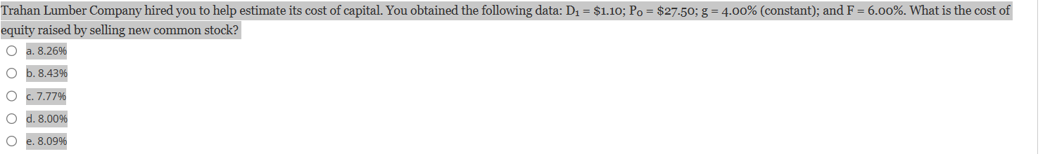 Trahan Lumber Company hired you to help estimate its cost of