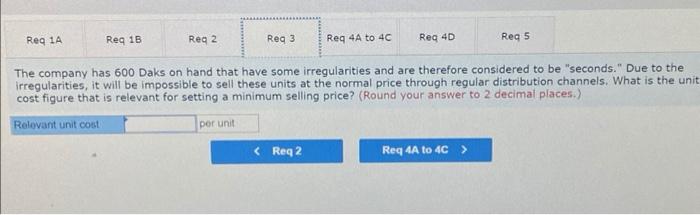 this level of activity are given below. Direct materials Direct labor Variable