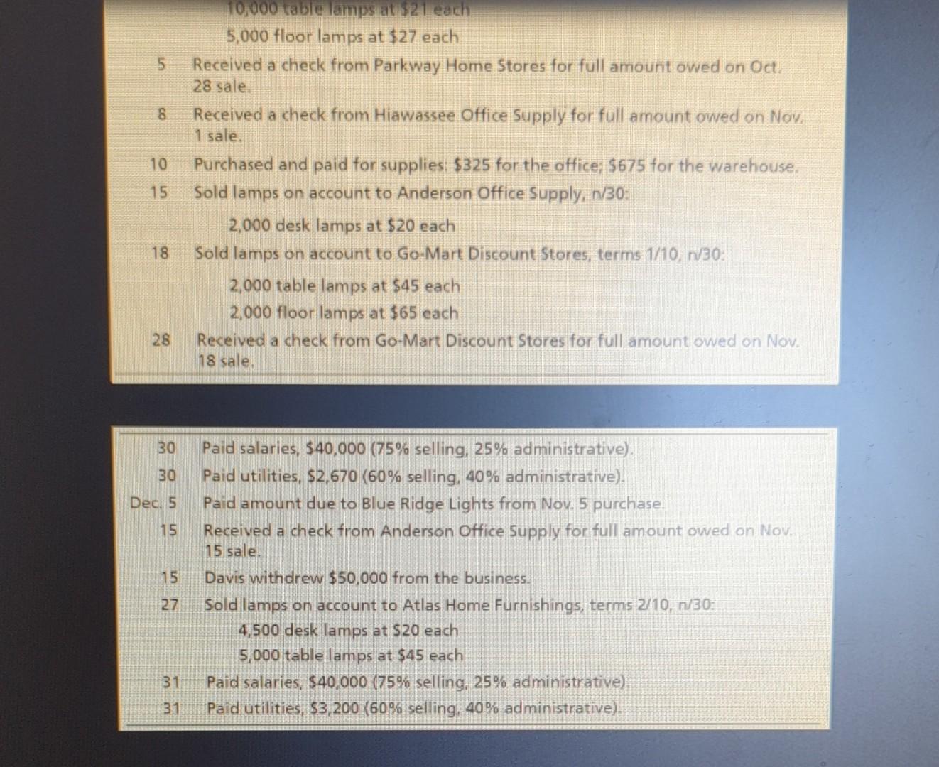 6,000. Update the inventory records. Requirement 5 Requirement 6 Supplies Expense -