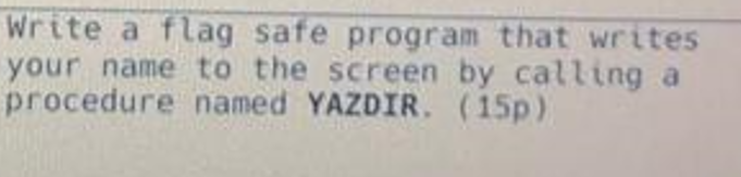  Write a flag safe program that writes your name to the