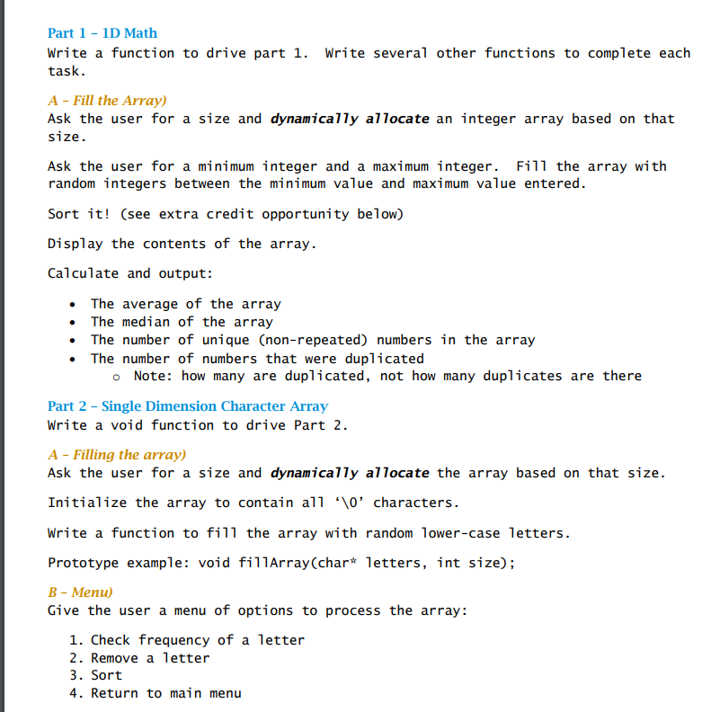 In this assignment you will create your code from scratch. You are