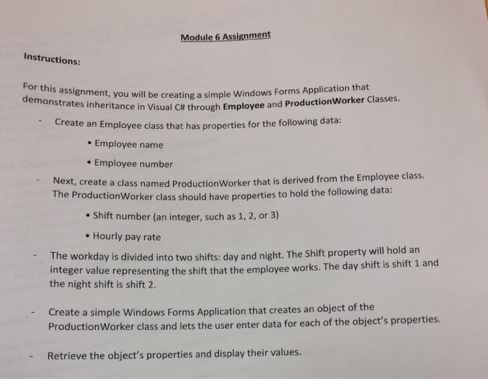  Create the following assignment in a windows form application c# visual