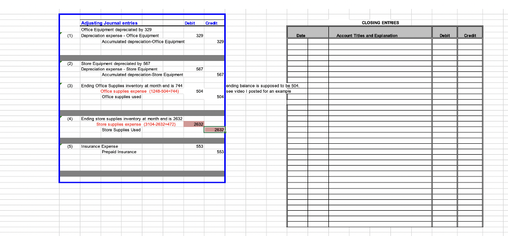video I posted for Income Statement For Month Ended May 31, 20XX