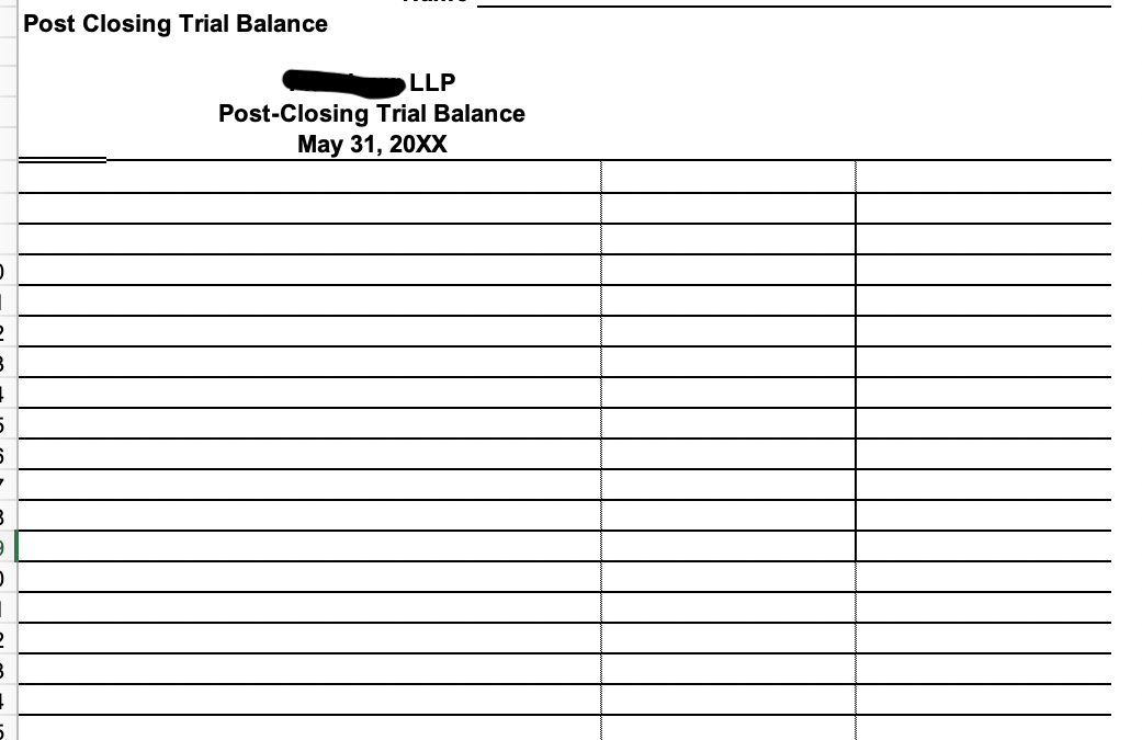 May 31, 20XX ending balance is supp see video I posted for