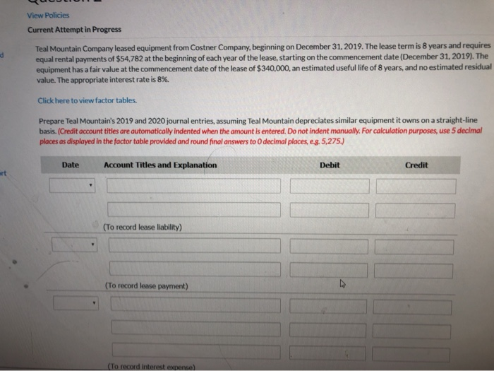  question is already complete, instead of factor table, we can use