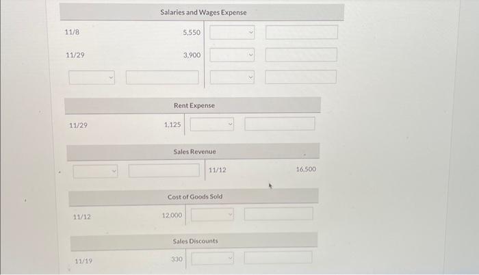Supply for $24,000, terms 2/10,n/30. 12. Sold merchandise on account for $16,500,