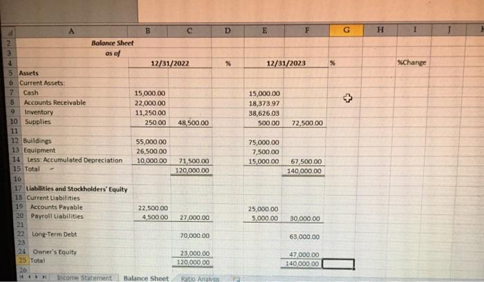 ROSES You are to create a financial analysis for Rosey's Roses as