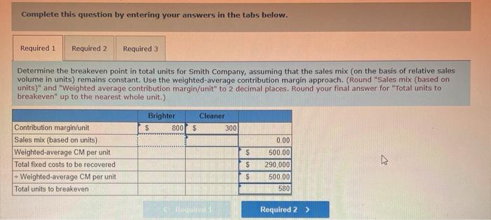 produce two types of carpet cleaners, Brighter and Cleaner. Data on these