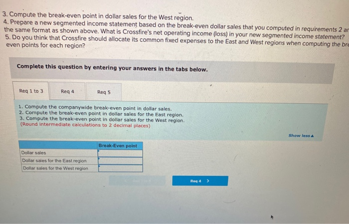 Com Chapter 6 (0) Saved Help 1 Exercise 6-10 Companywide and Segment