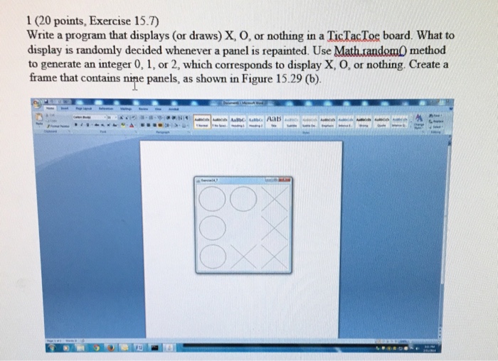  By using Jcreator 1 (20 points, Exercise 15.7) Write a program