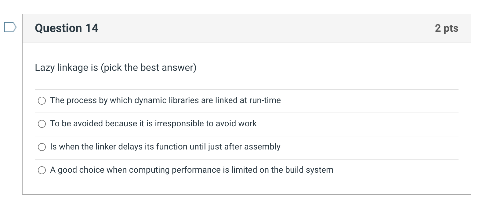 true: The performance of code using dynamically linked libraries will be significantly