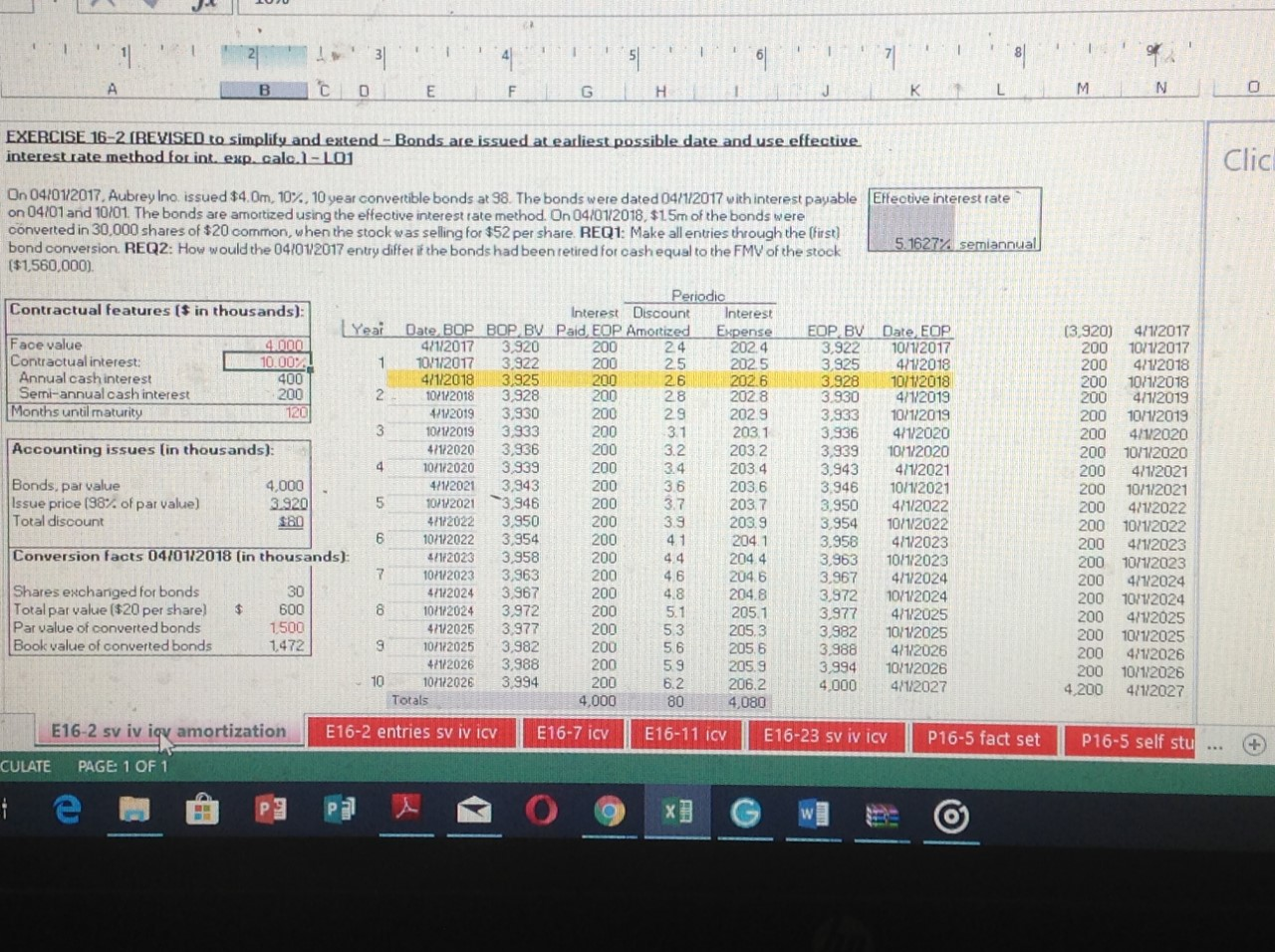 Calculation for 10/1/17 Journal entry : BOP BV 4/1/17 x effective