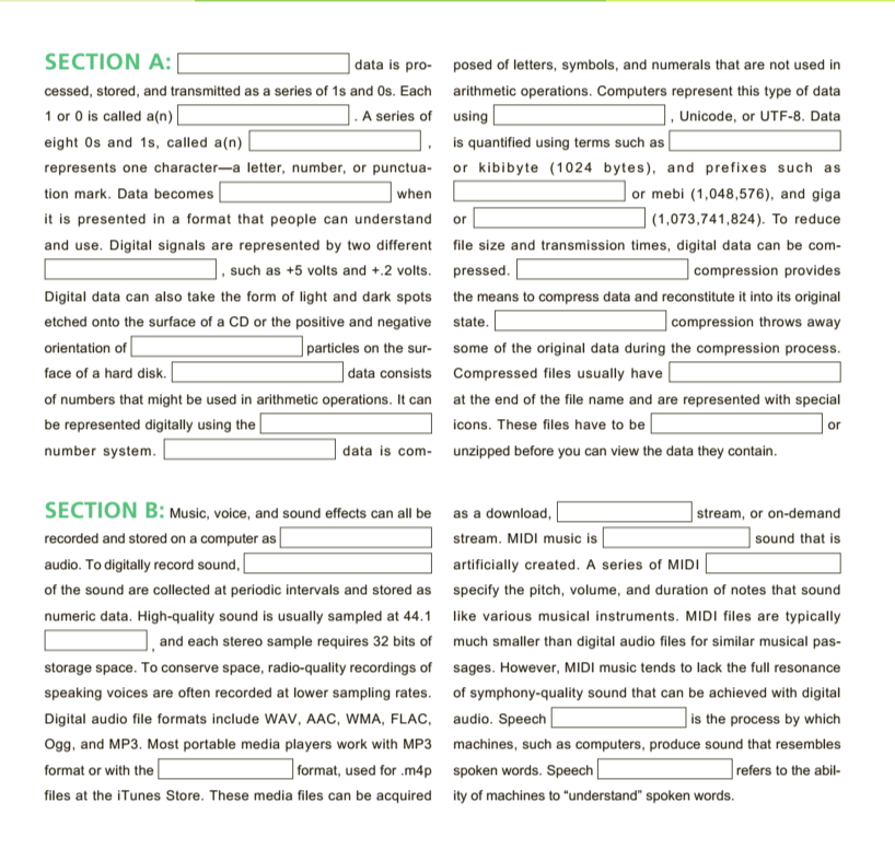  SECTION A: J data is pro cessed, stored, and transmitted as