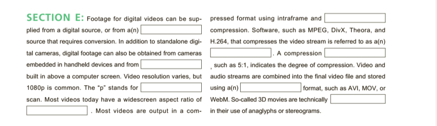 a(n) 7. A series of eight Os and 1s, called a(n) J.