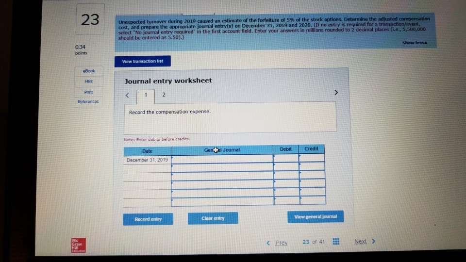 that 5% of the recipients would leave the firm prior to RSUs