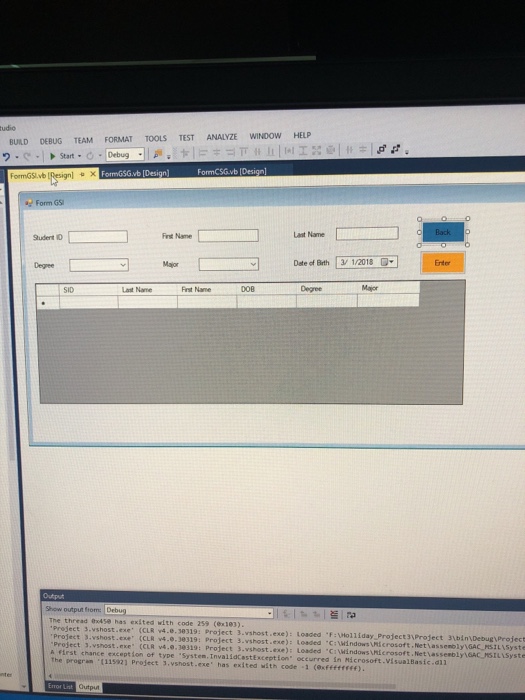  In Visual Basic, I am running multiple forms but when switching