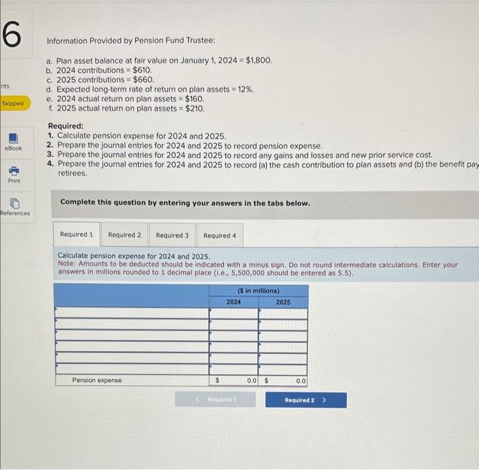 Kollar Company has a defined benefit pension plan. Pension information concerning the