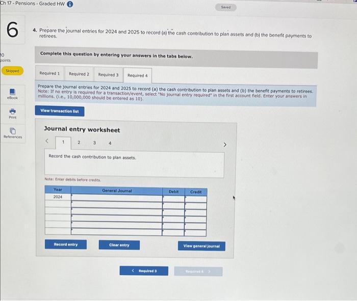 31,2023=$2,450 b. Prior service cost from plan amendment on January 2, 2024=$750