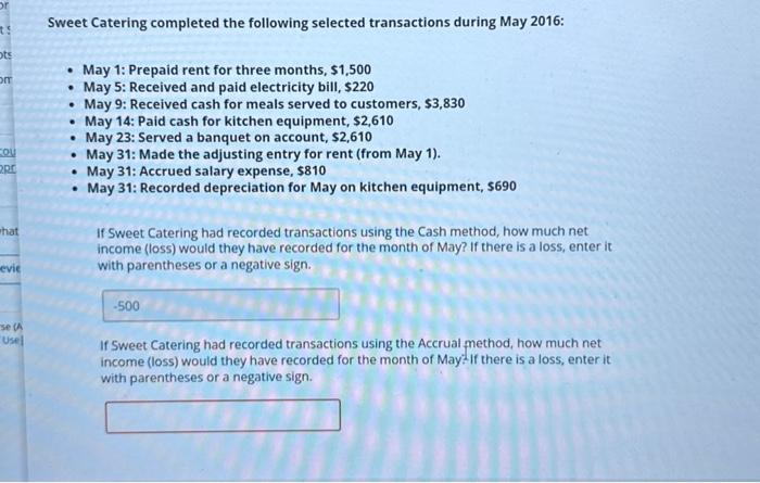 need help on last question its not 610 or 110 veet Catering
