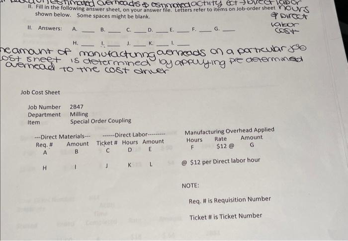  shown below. Some spaces might be blank. shown below. Some spaces