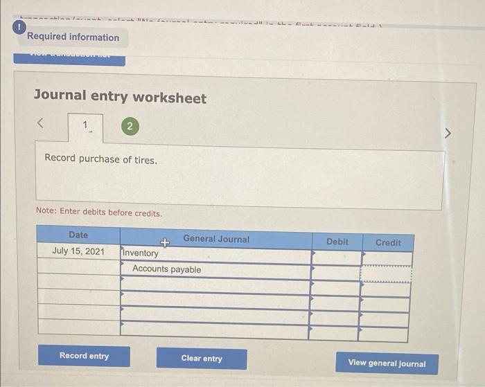 [The following information applies to the questions displayed below) On July 15,