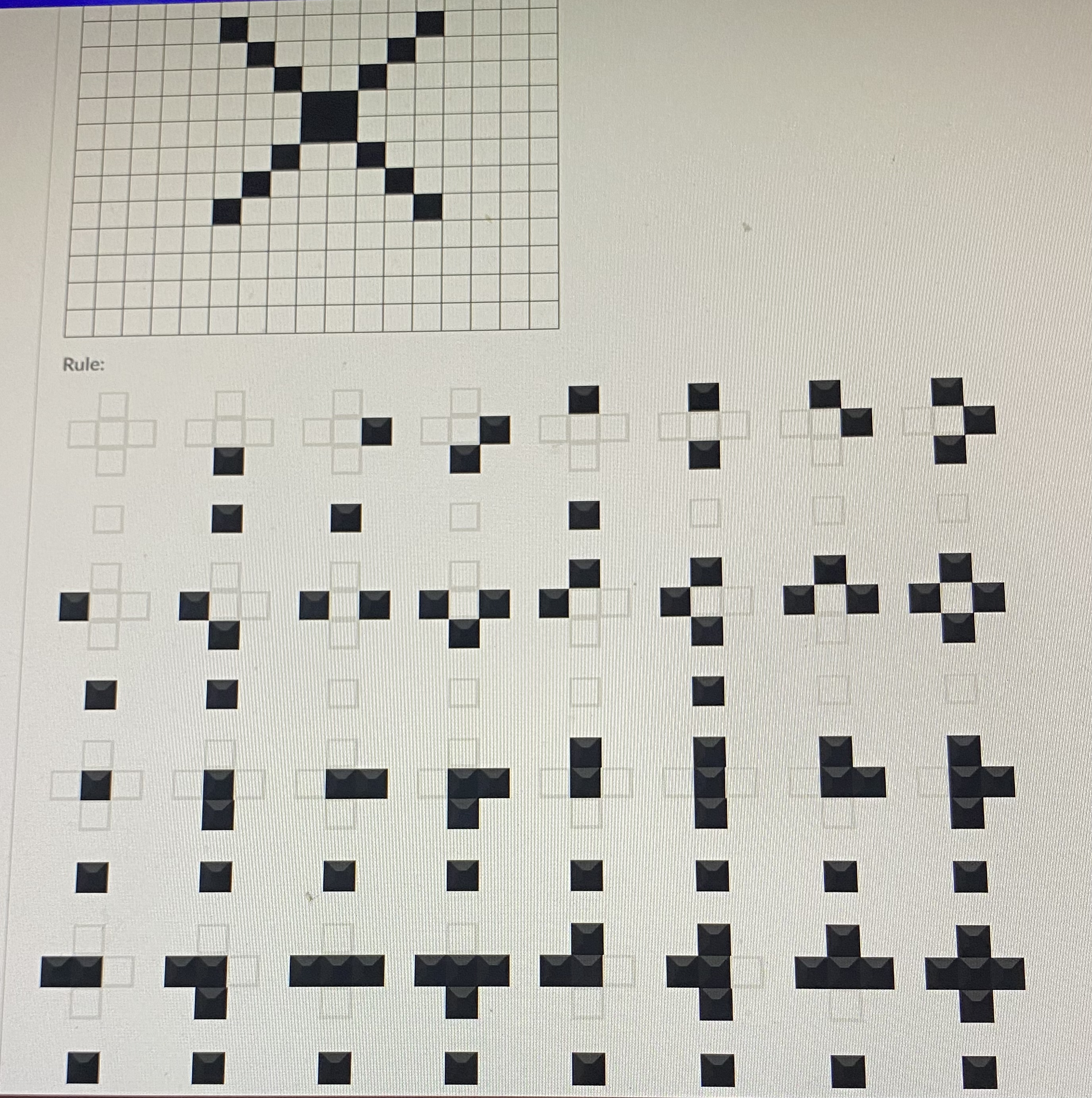  Pull up a square grid on the Grid-Paint website and carefully
