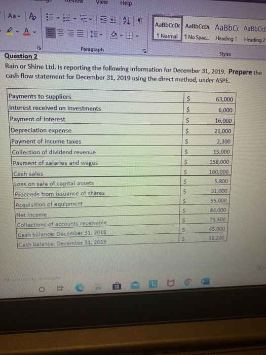  View Help to D-A- E AL AaBbCcDc AaBbCcDc AaBb C AaBbcc