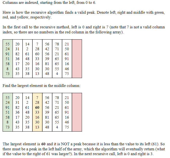 int array is a value that is not smaller than its (at
