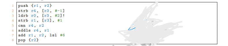 registers and memory cells are initialized with the following values. The following