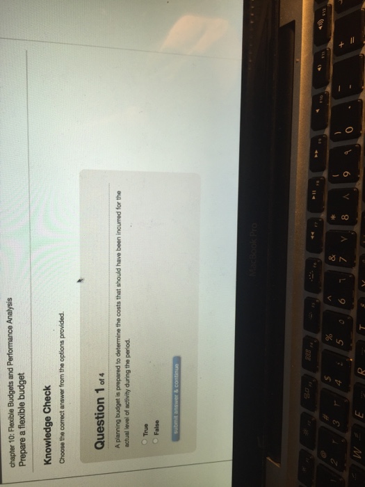  chapter 10: Flexible Budgets and Performance Analysis Prepare a flexible budget