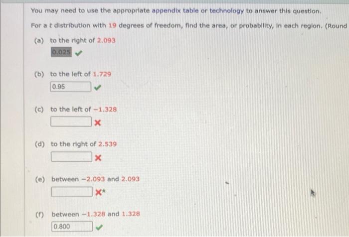  You may need to use the appropriate appendix table or technology