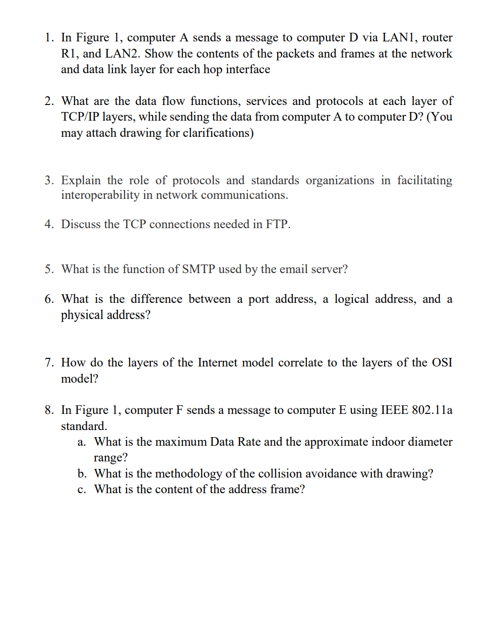 on or provided by network nodes. The computers use common communication protocols
