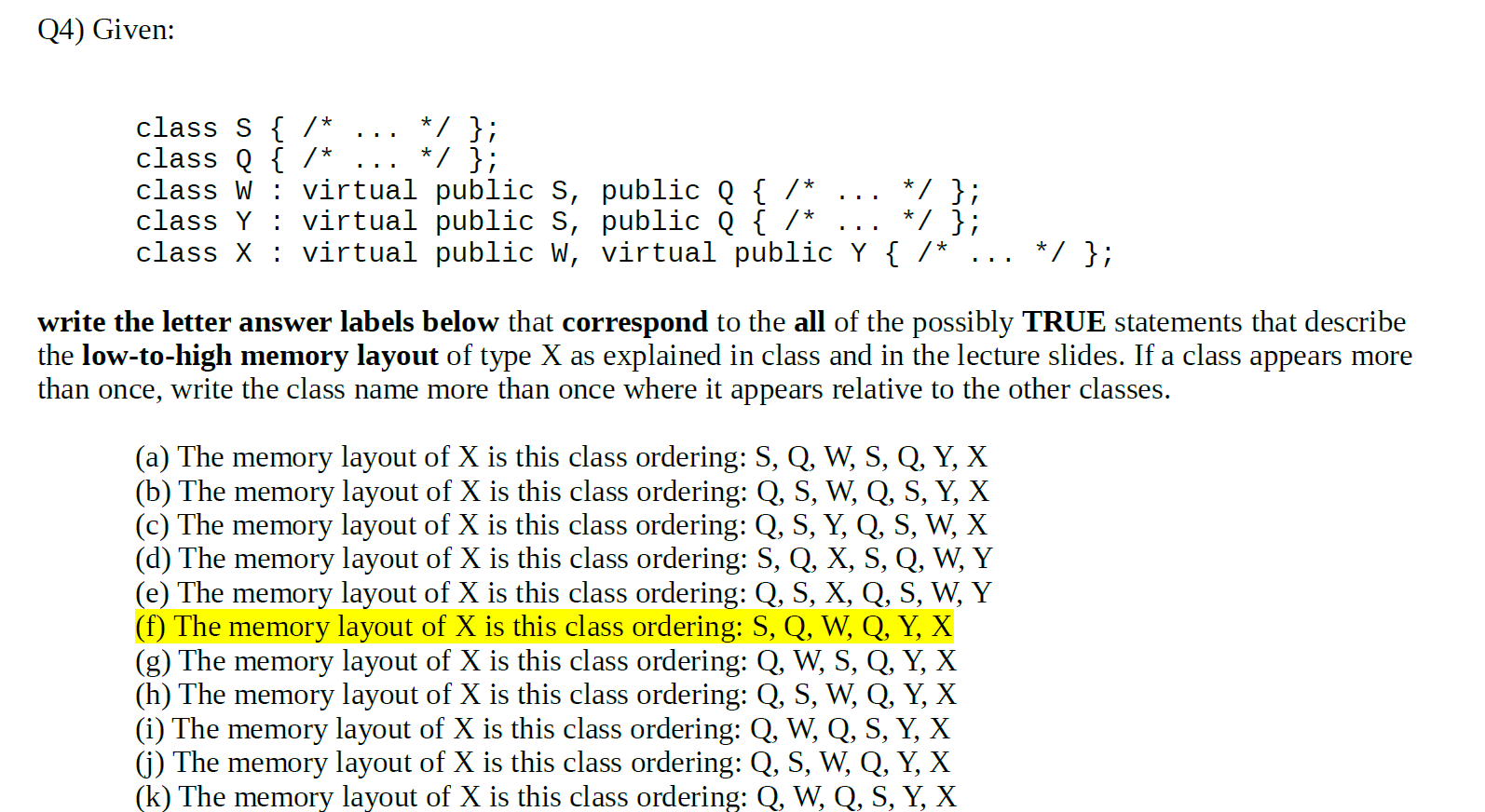 Can someone please explain how they got the answer as f in