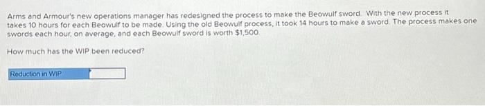  Arms and Armour's new operations manager has redesigned the process to