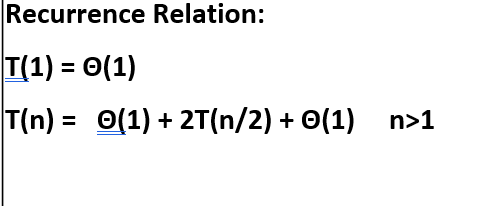 Solve the recurrence relation using the recurrence tree method Recurrence Relation: T(n)-0(1)