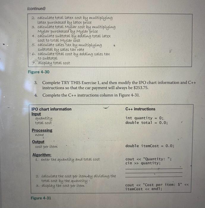this thanks 2. Complete the C++instructions column in Figure 4-30. (The answers