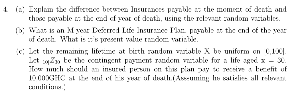  4. (a) Explain the difference between Insurances payable at the moment