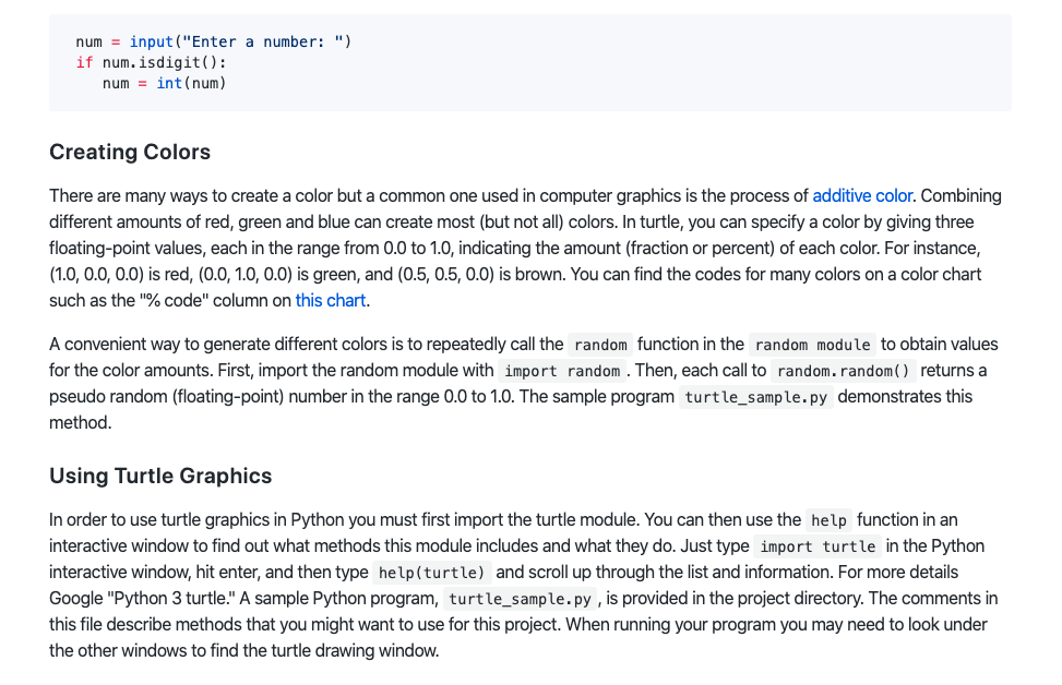 user input. Thank you very much for your help. Draw Assignment Overview
