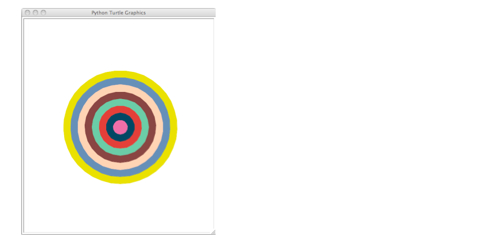 containing multiple shapes of multiple colors and arranged to be visually pleasing.