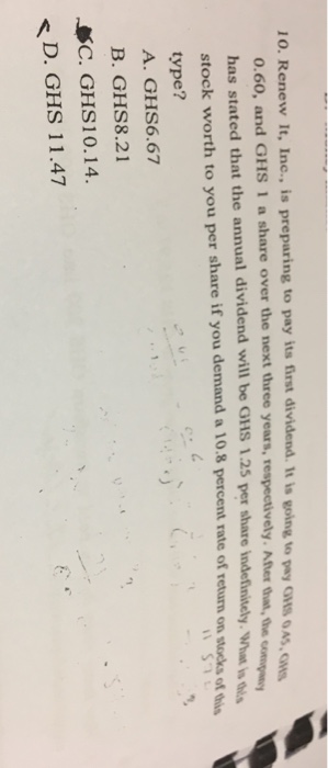  Renew it, Inc., is preparing to pay its first dividend. It