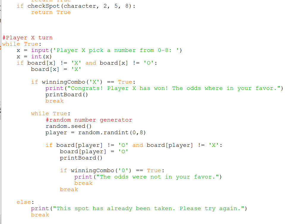 in python. The only thing I am missing is if the game