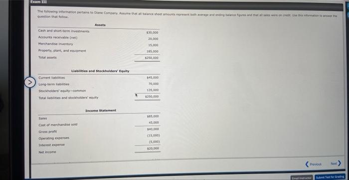 Company to answer the question that follows. The balance sheets at the