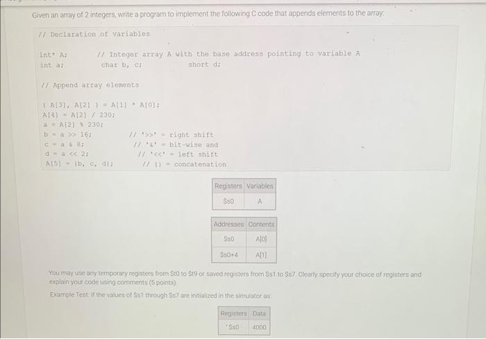  Giveri an array of 2 integers, write a program to implement